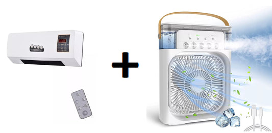 Ventilador con Agua + Aire Acondicionado