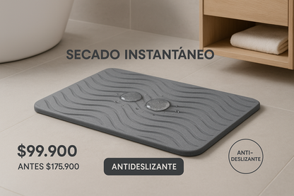 Banner promocional con tapete gris de textura ondulada